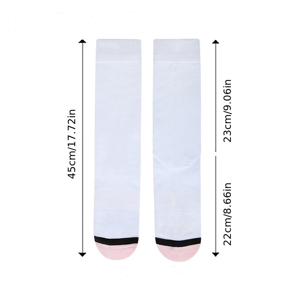 Colorblock Crew Socks Mid Tube Women's Stockings