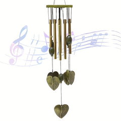 Outdoor Wooden Wind Chimes with 8 Metal Hollow Tuned Tubes
