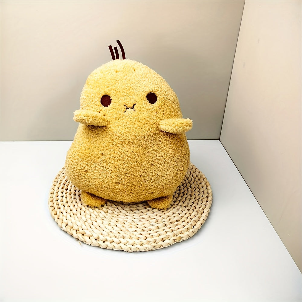 Fluffy Potato Plush Toy Smiling Face Soft Stuffed Animal