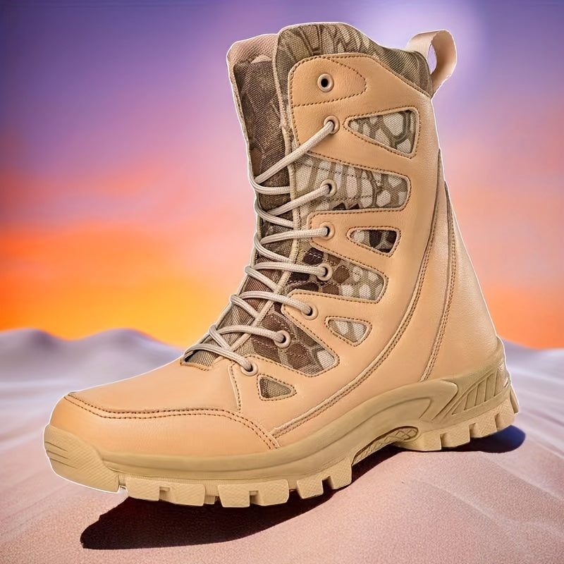 Men&rsquo;s High Top Tactical Work Boots Non Slip Durable Outdoor Hiking Shoes
