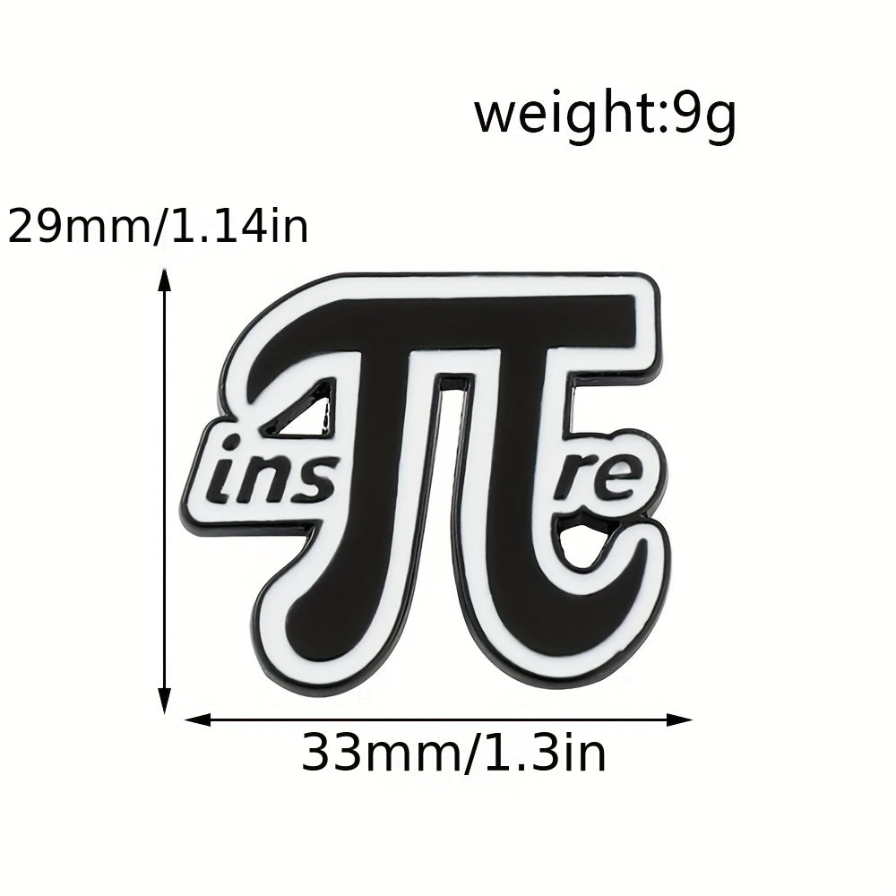 Creative Letter Metal Enamel Brooch Pin For Boys Men
