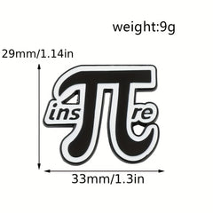 Creative Letter Metal Enamel Brooch Pin For Boys Men