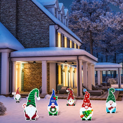 6pcs Christmas Yard Sign Decor Set - Outdoor Holiday Props