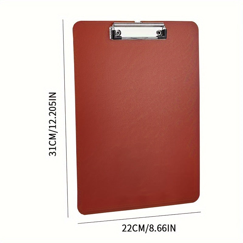 30 Pack Reddish Brown Clipboard Folder A4 Size Waterproof Document Storage