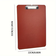 30 Pack Reddish Brown Clipboard Folder A4 Size Waterproof Document Storage
