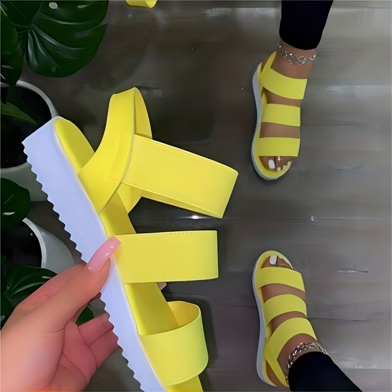 Women's Sporty Flat Sandals Open Toe Slip On Summer Sandals