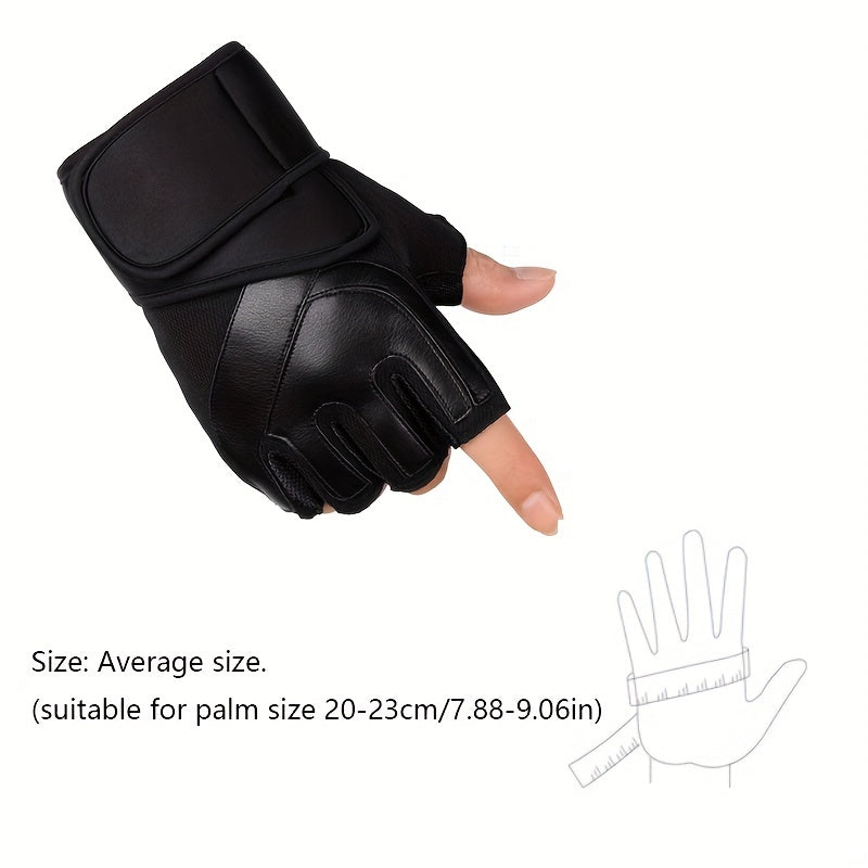 Men's Padded Workout Gloves with Wrist Wrap Support