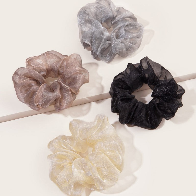 4pcs Oversized Satin Scrunchies for Thick Hair