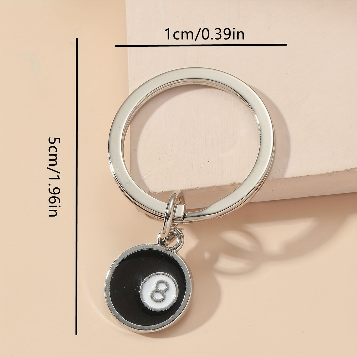 Billiards Ball 8 Keychain Pendant Sports Keychain Snooker Bag Car Key Chain