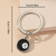 Billiards Ball 8 Keychain Pendant Sports Keychain Snooker Bag Car Key Chain