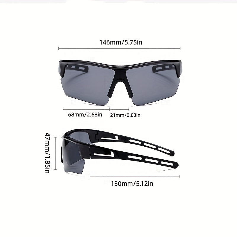 Men's Half Frame Cycling Sunglasses Windproof Sports Goggles