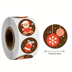 500pcs Christmas Stickers Roll - Gift Series Self adhesive Labels