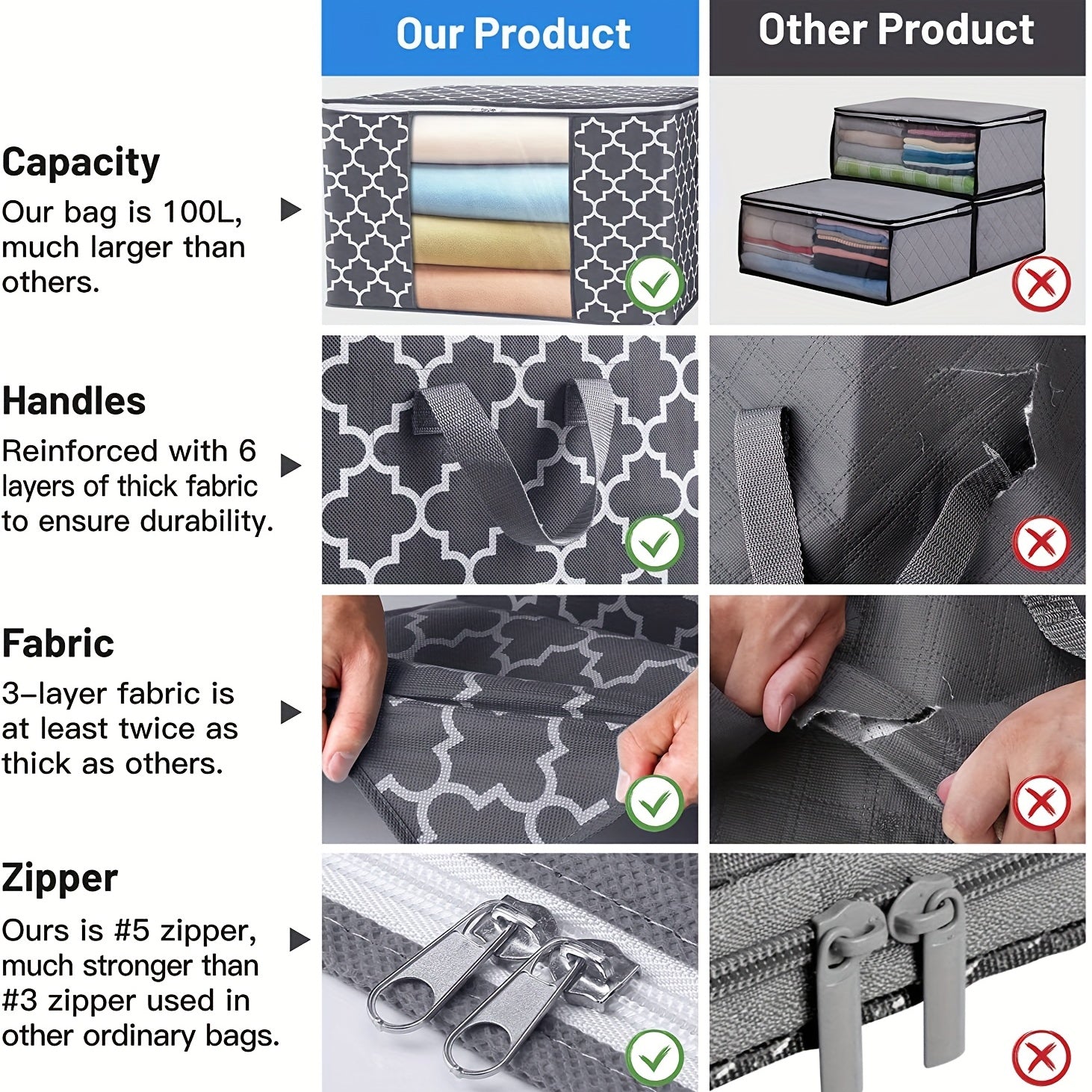 Large Capacity Foldable Storage Containers - Maximize Your Storage Space