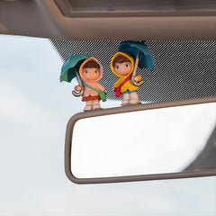 2pcs Umbrella Couple Car Decorations