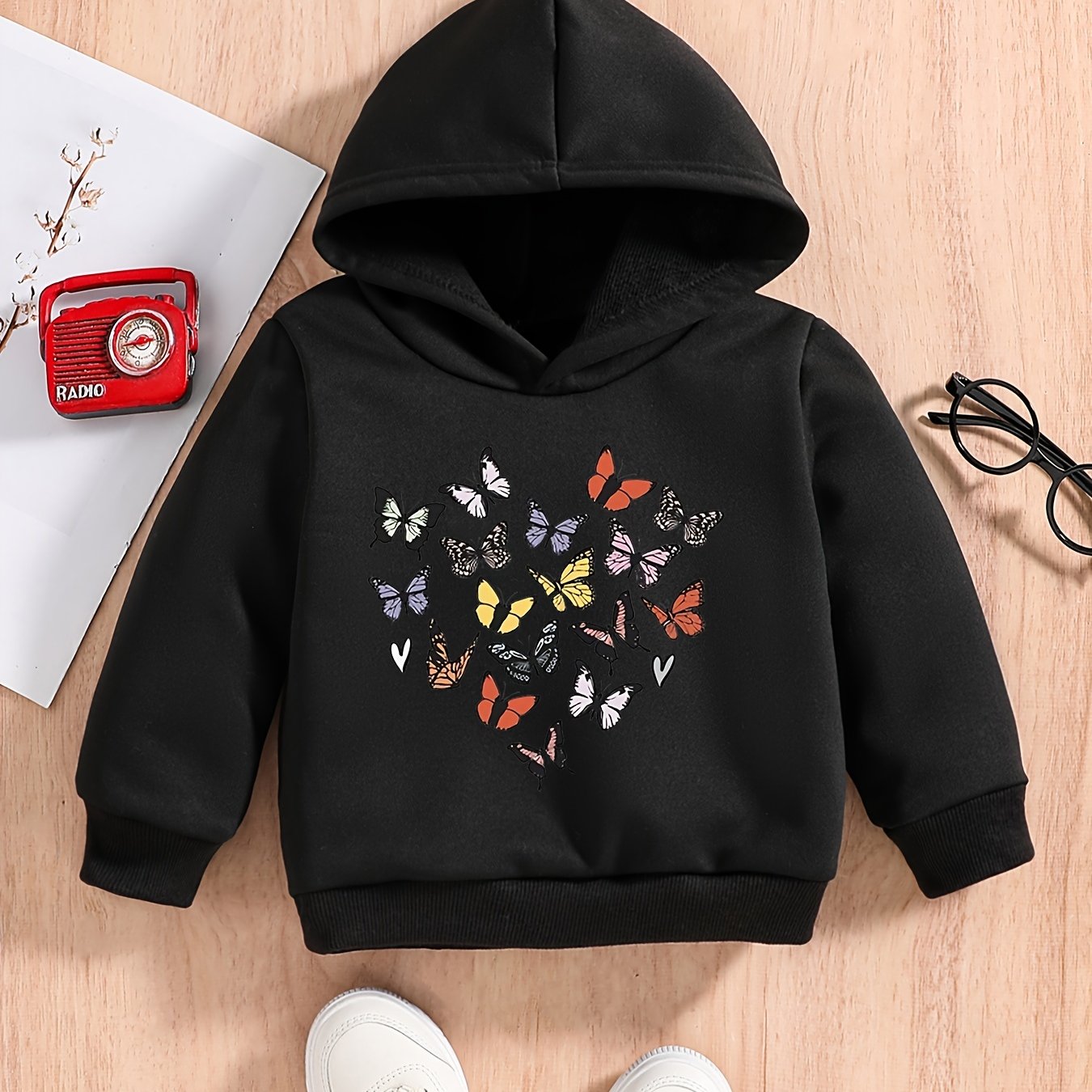 Baby Boys Butterfly Print Hoodie Sweatshirt