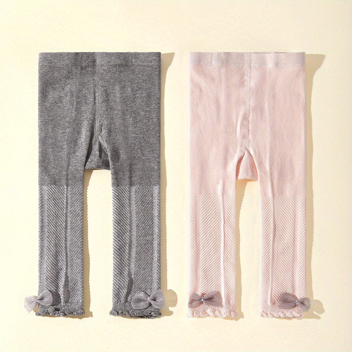 Baby Girls Bow Ruffled Pantyhose for Summer & Spring