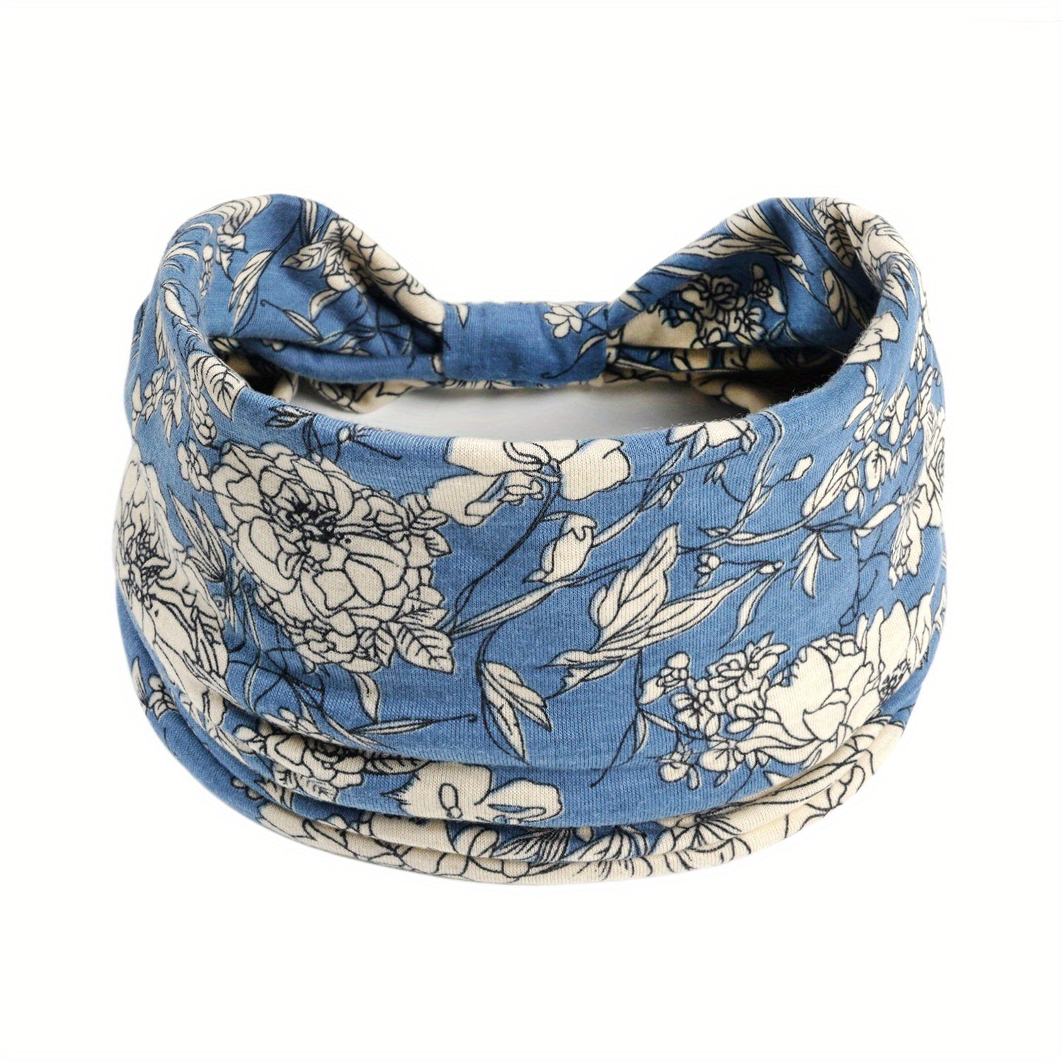 Chinese Rose Print Headband High Elasticity Sweatband For Yoga Running