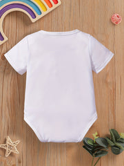 Baby Girls Casual Daddy s Girl Short Sleeve Round Neck Onesie Clothes
