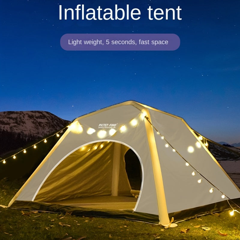 Portable Durable Camping Tent for 4-6 People Inflatable Pole Waterproof