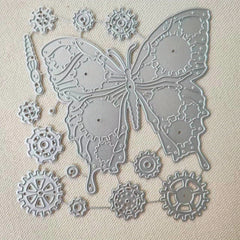 Butterfly Steampunk Metal Cutting Dies Stencil