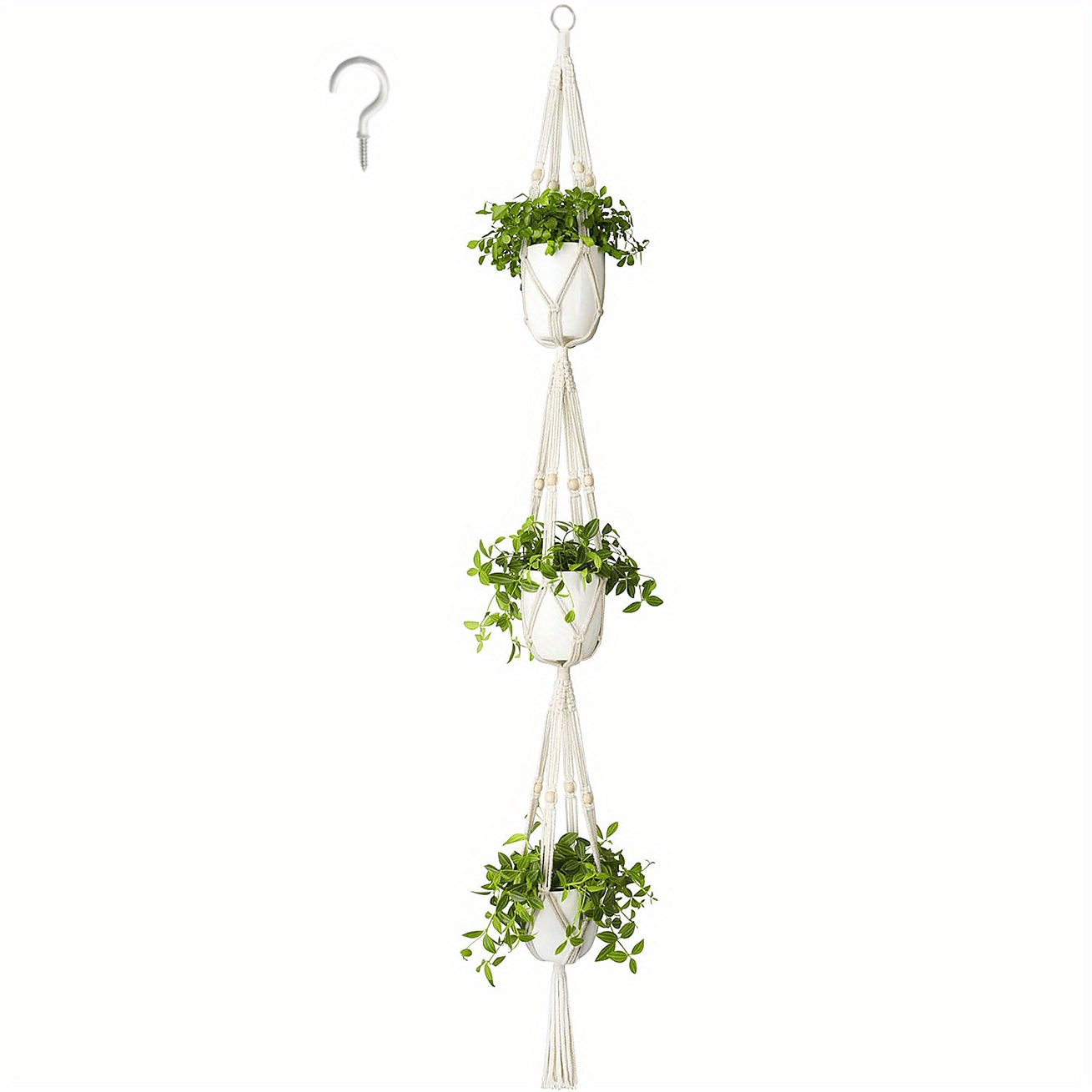 Macrame Plant Hanger 3 Tier Hanging Planter Basket