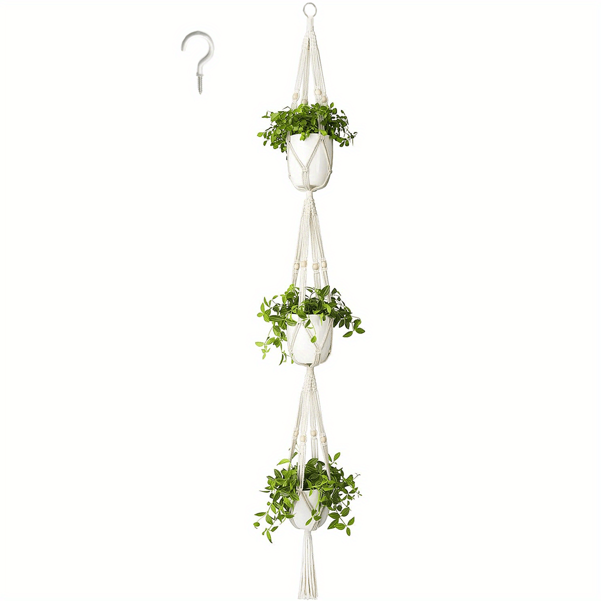 Macrame Plant Hanger 3 Tier Hanging Planter Basket