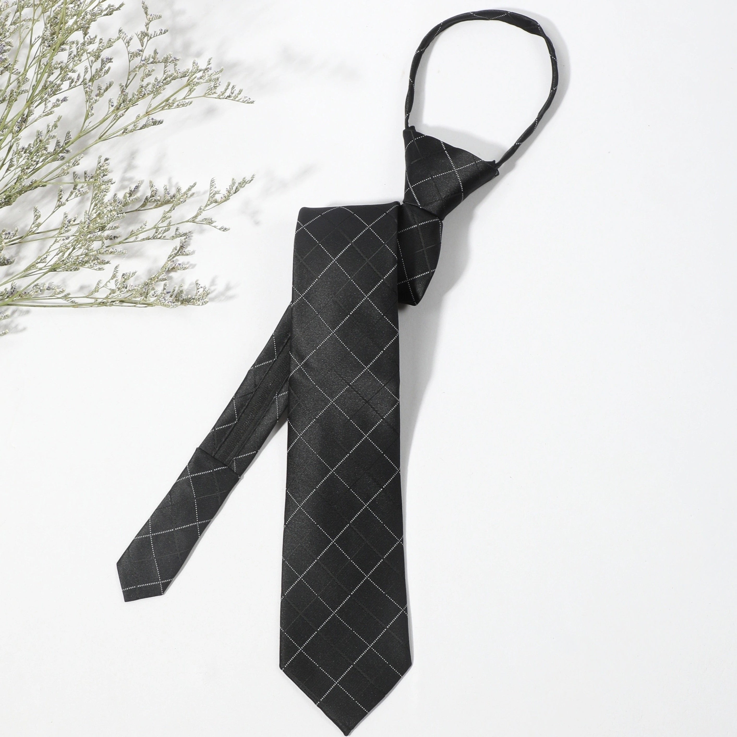 Men's Lazy Zipper Easy Pull Business Tie