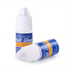 3pcs Nail Glue Transparent Adhesive Gem Gel Nail Art Manicure