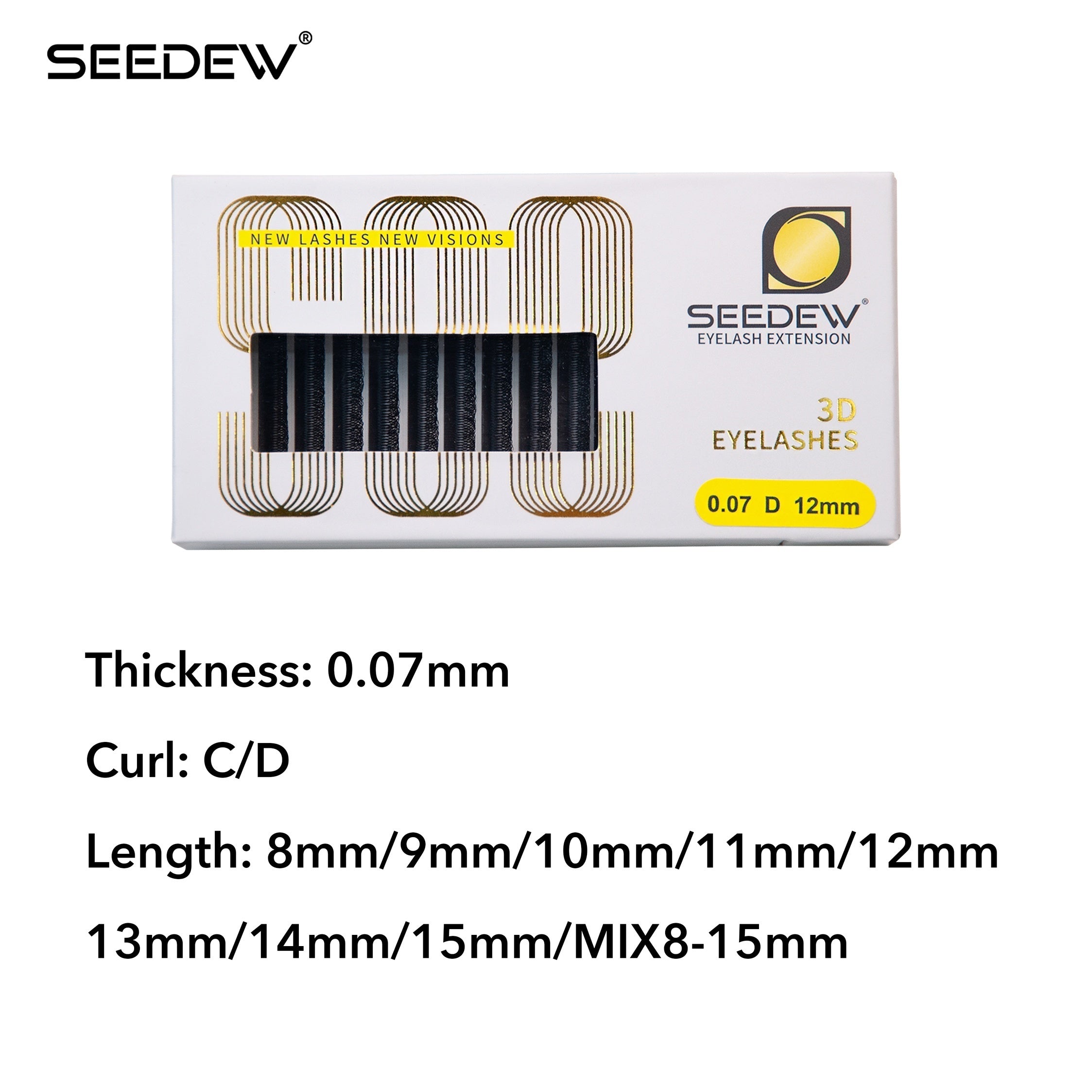 6D W Shape Lashes Double Split Tips 3D Automatic Flowering Eyelash Extensions