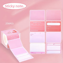 Lined Sticky Notes - 256 Sheets, Portable, Office, Student, Home
