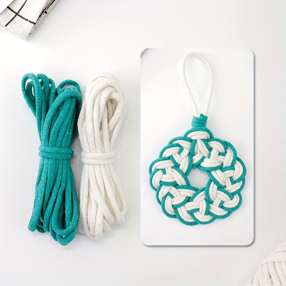 DIY Macrame Coaster Kit with 9 Colors - Beginner's Tutorial