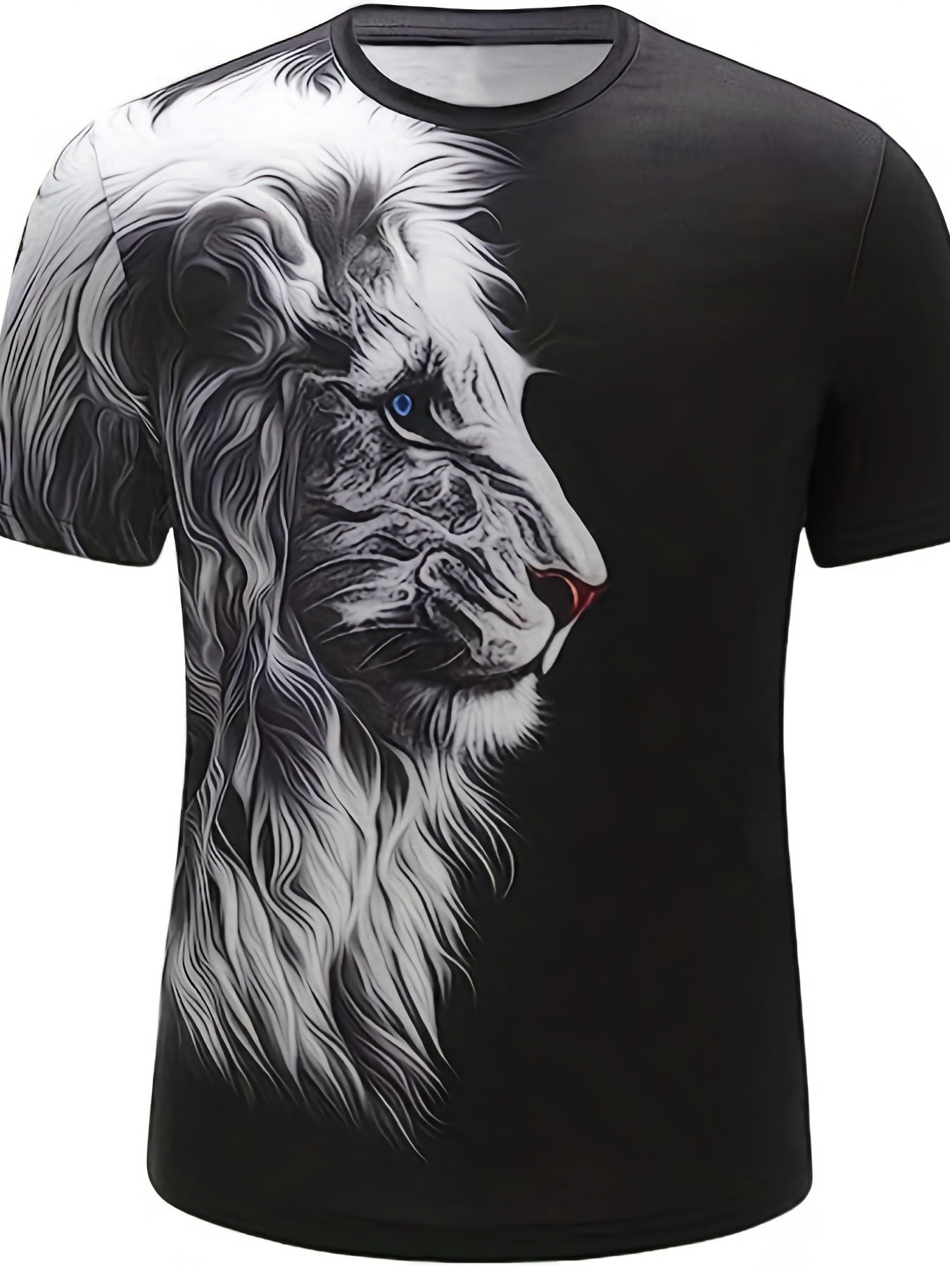 Men's Lion Graphic T shirt Breathable 3D Print Tee
