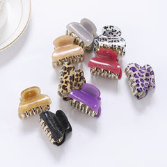 Leopard Pattern Hair Claw Women's Ponytail Hair Clip