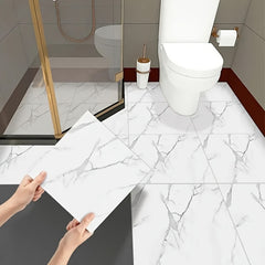 10pcs Waterproof Marble Tile Stickers Bathroom Floor Easy to Install