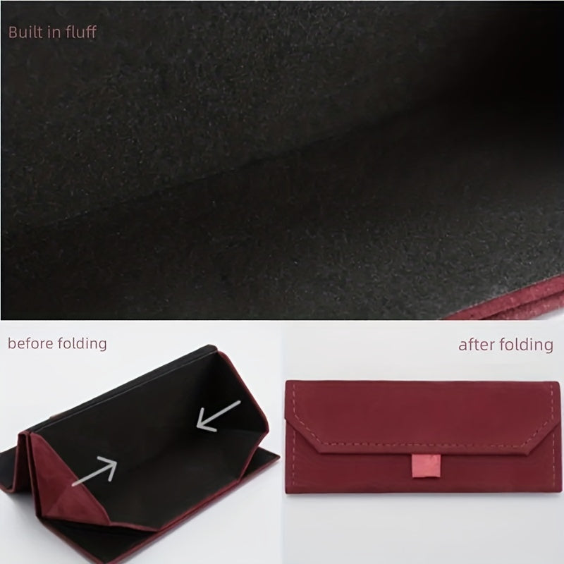Plush Triangle Glasses Case Foldable Sunglasses Holder