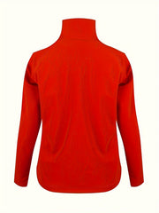 Women's Fleece Winter Jacket Half Zip Long Sleeve