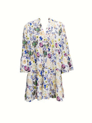 Bell Sleeve Smock Dress Plus Size