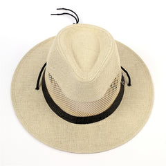Men's Wide Brim Fedora Hat for Vacation