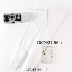 Solid Mesh Long Sleeves Bridal Wedding Dress Arm Gloves