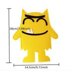 7pcs Emotional Monster Felt Puppet Set with English Picture Book