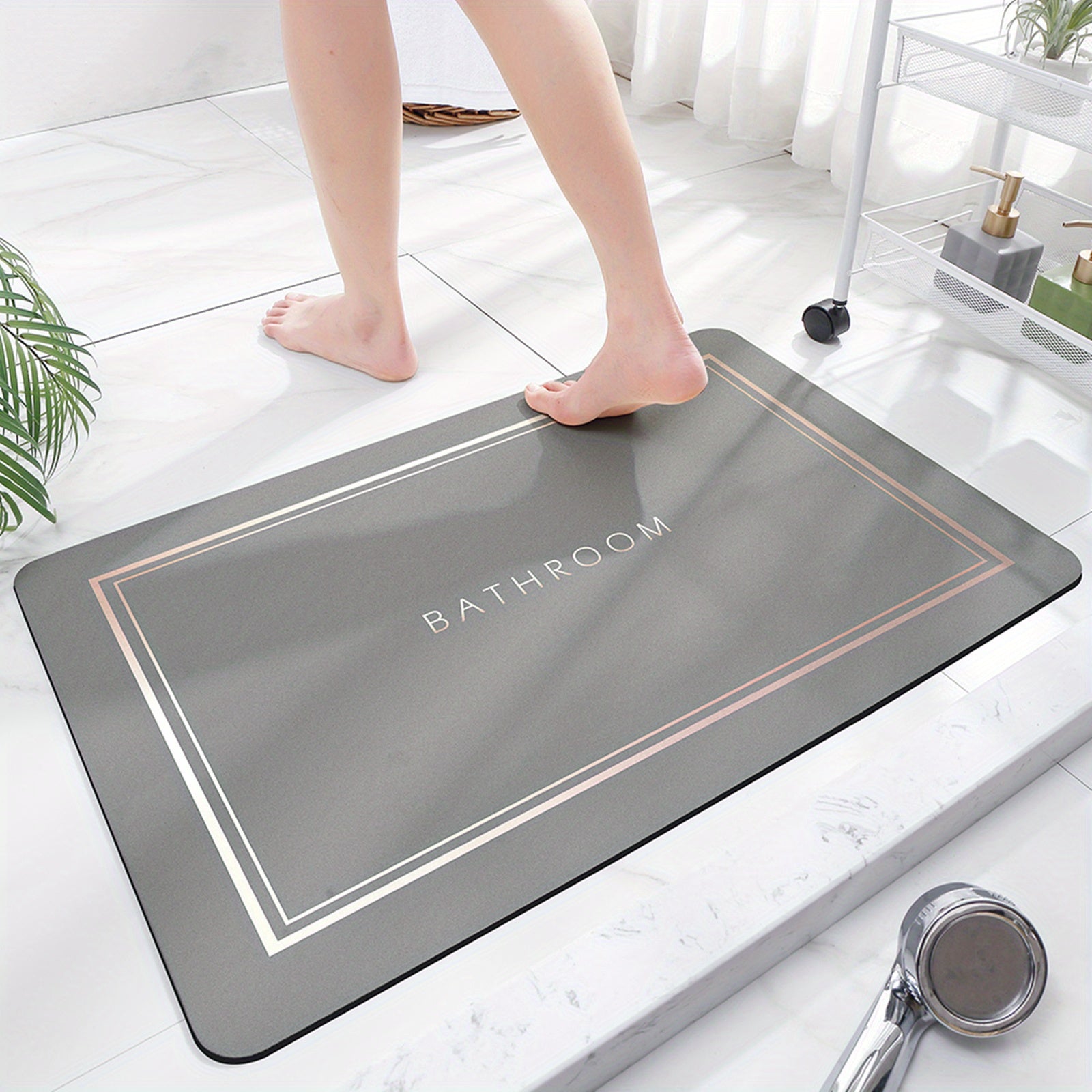 Absorbent Bathroom Floor Mat Quick Drying Non-slip Easy to Clean