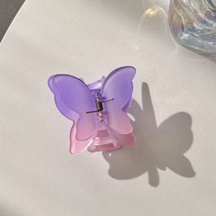 1pc Women Hair Claw Clip Frosted Gradient Colour Barrett