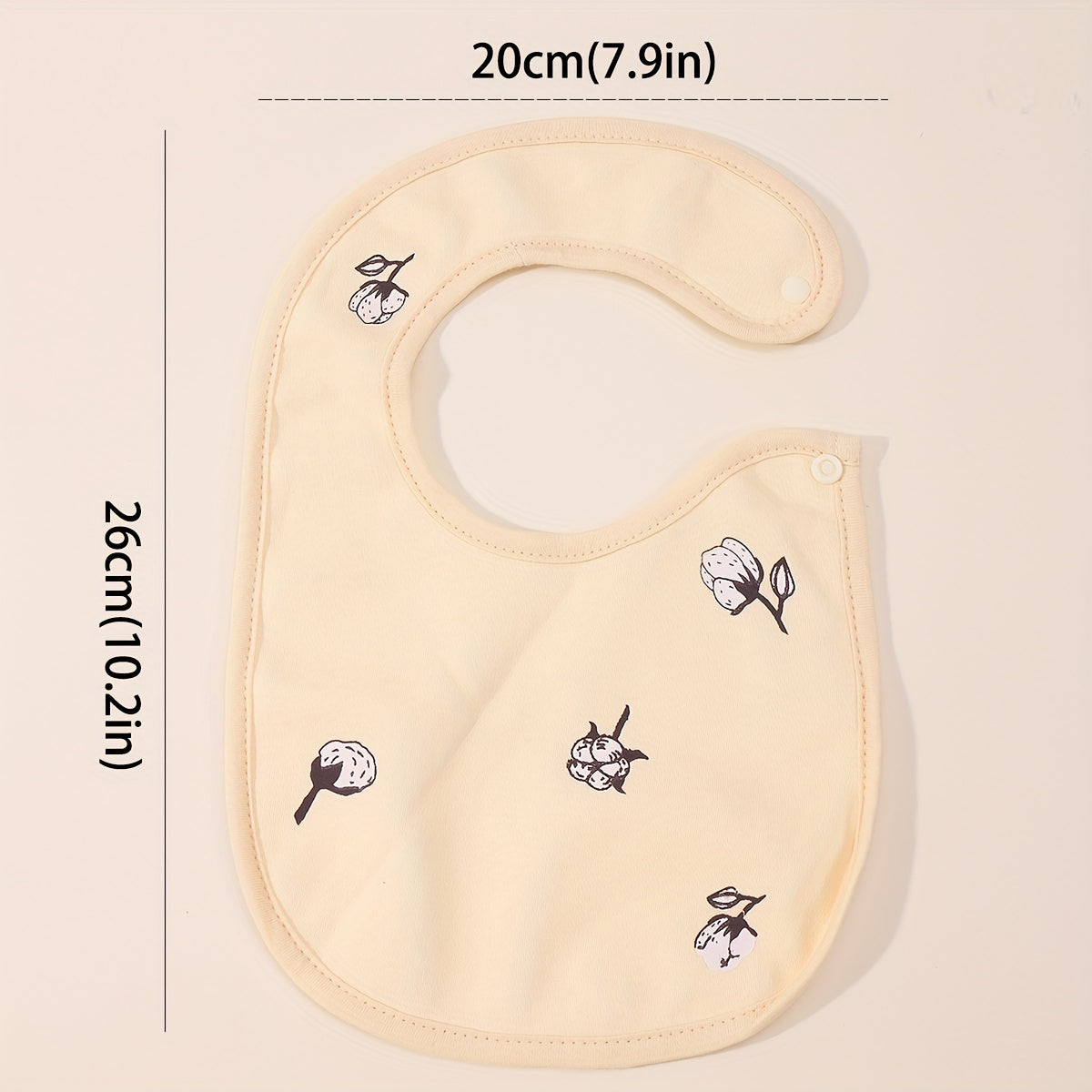Fabric Baby Bibs Cartoon Print Saliva Towel U-shaped Bandana Scarf