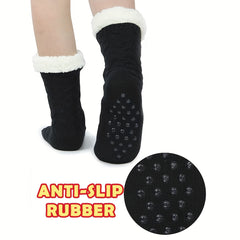 Warm Fuzzy Socks For Men Thick Slipper Socks Fleece Lined Cozy Indoor Socks