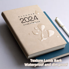 Faux Leather Planner Calendar Organizer Monthly Schedule Weekly Date Book