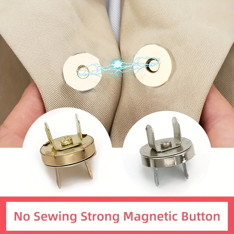 5pcs Round Strong Magnet Metal Card Buckle Magnetic Snap Button