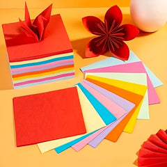 100pcs Origami Kit 6x6 - Double Sided 10 Colors - Craft Projects
