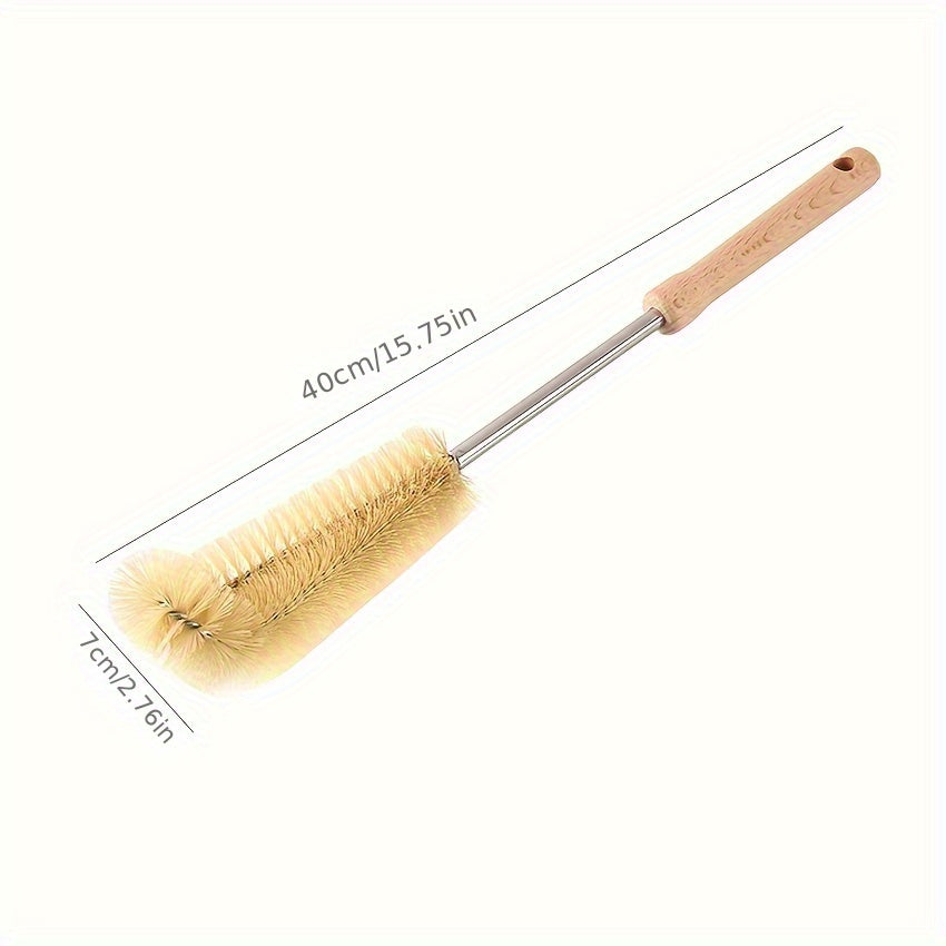 Water Bottle Cleaner Bamboo Handle Cleaning Brush