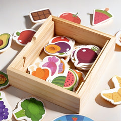 Wooden Bear Feeding Game w/ Fruits & Vegetables