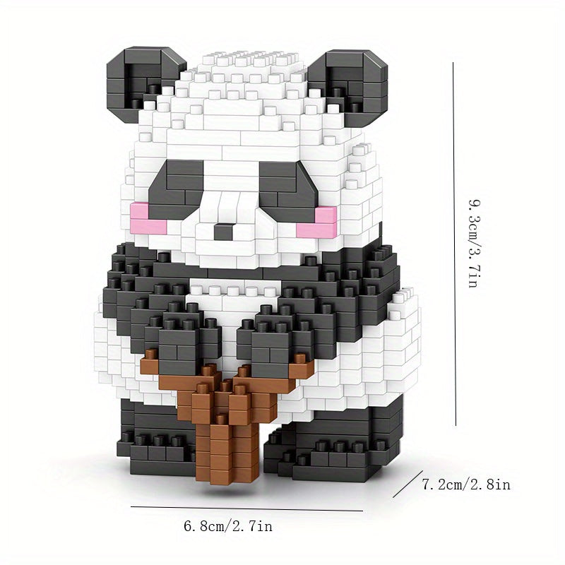 14 Styles Panda Orchid Flower Building Blocks Model Bricks Toy